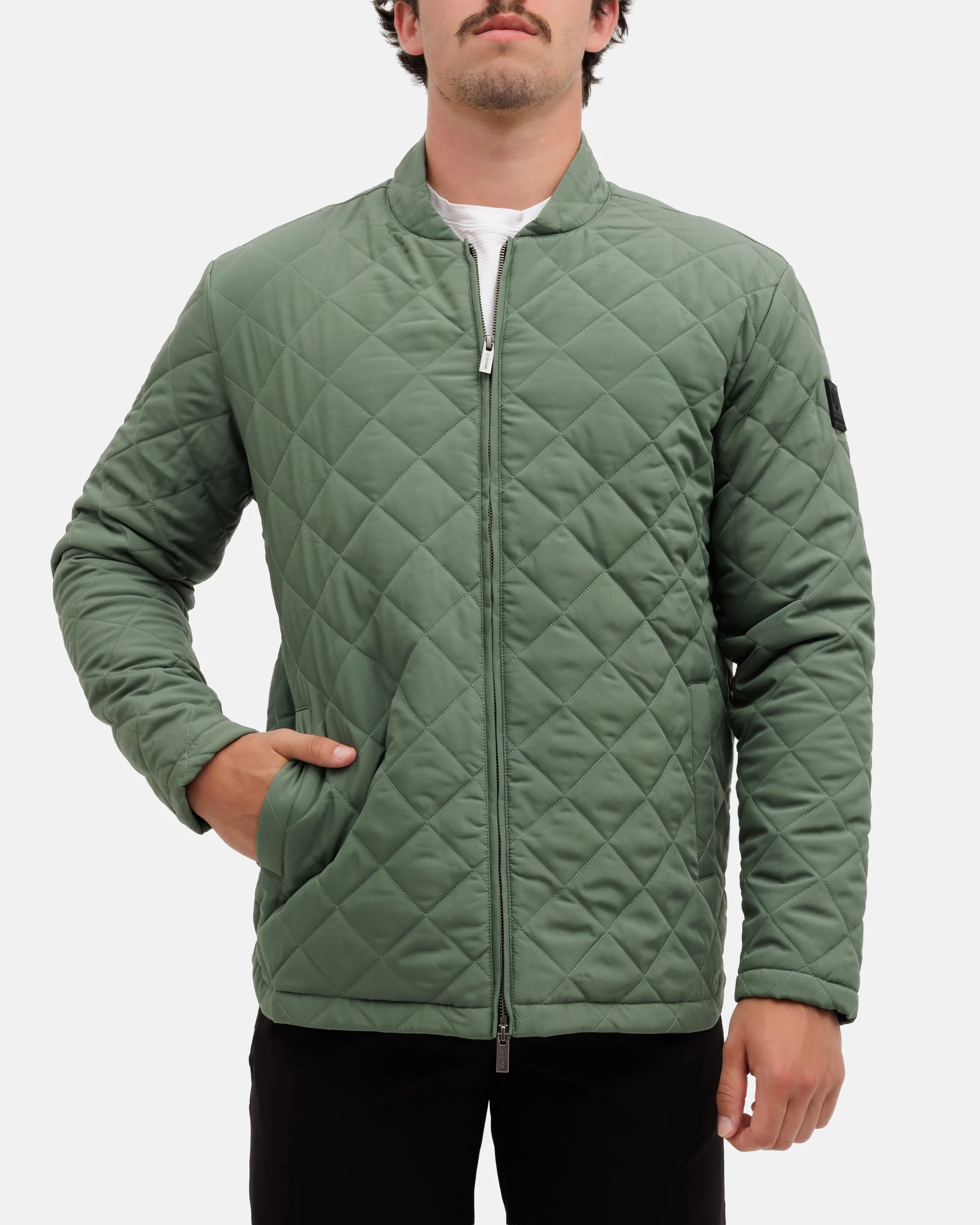 Crosscut Men's Quilted Bomber Jacket - Balsam - Image 5