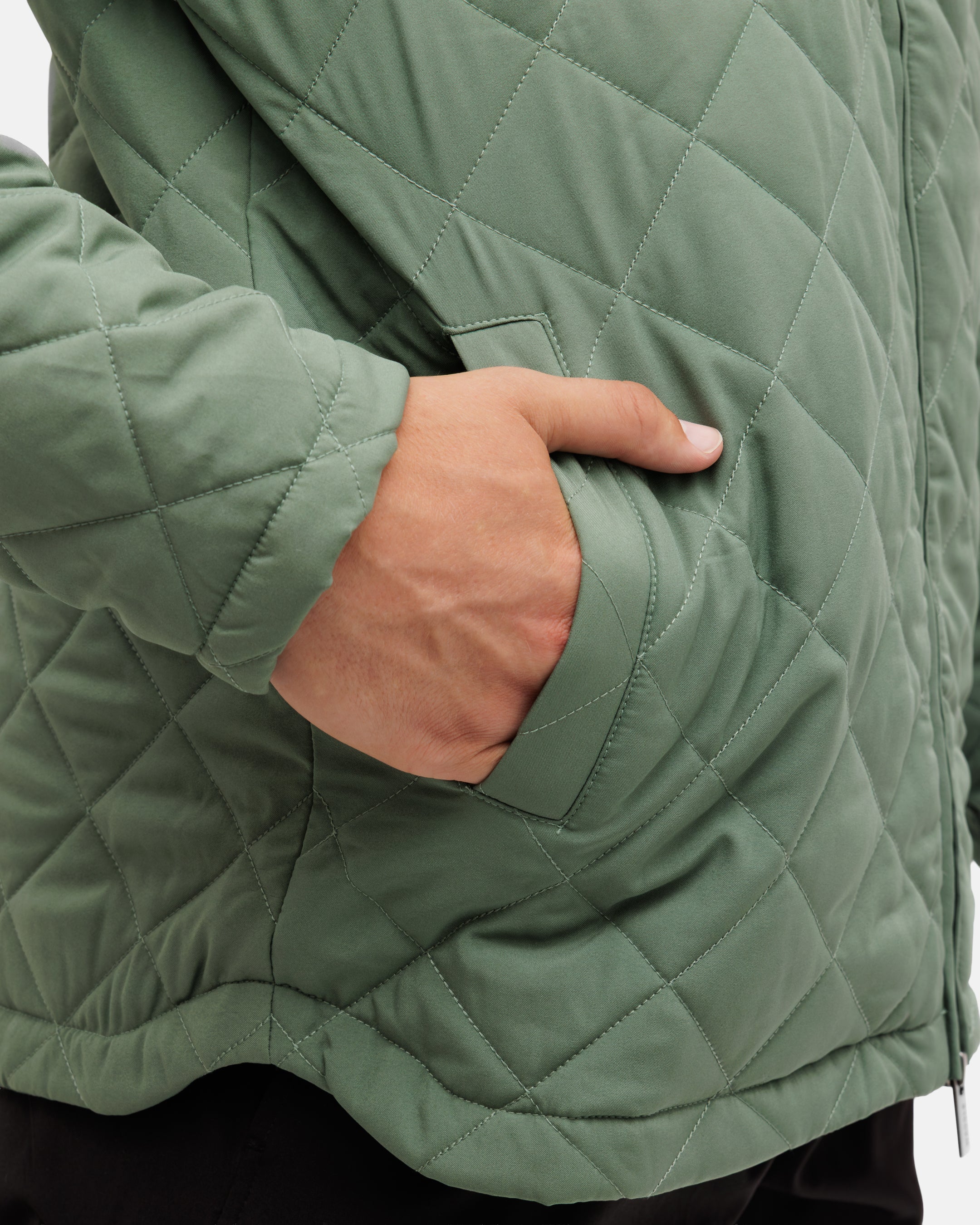 Crosscut Men's Quilted Bomber Jacket - Balsam - Image 7