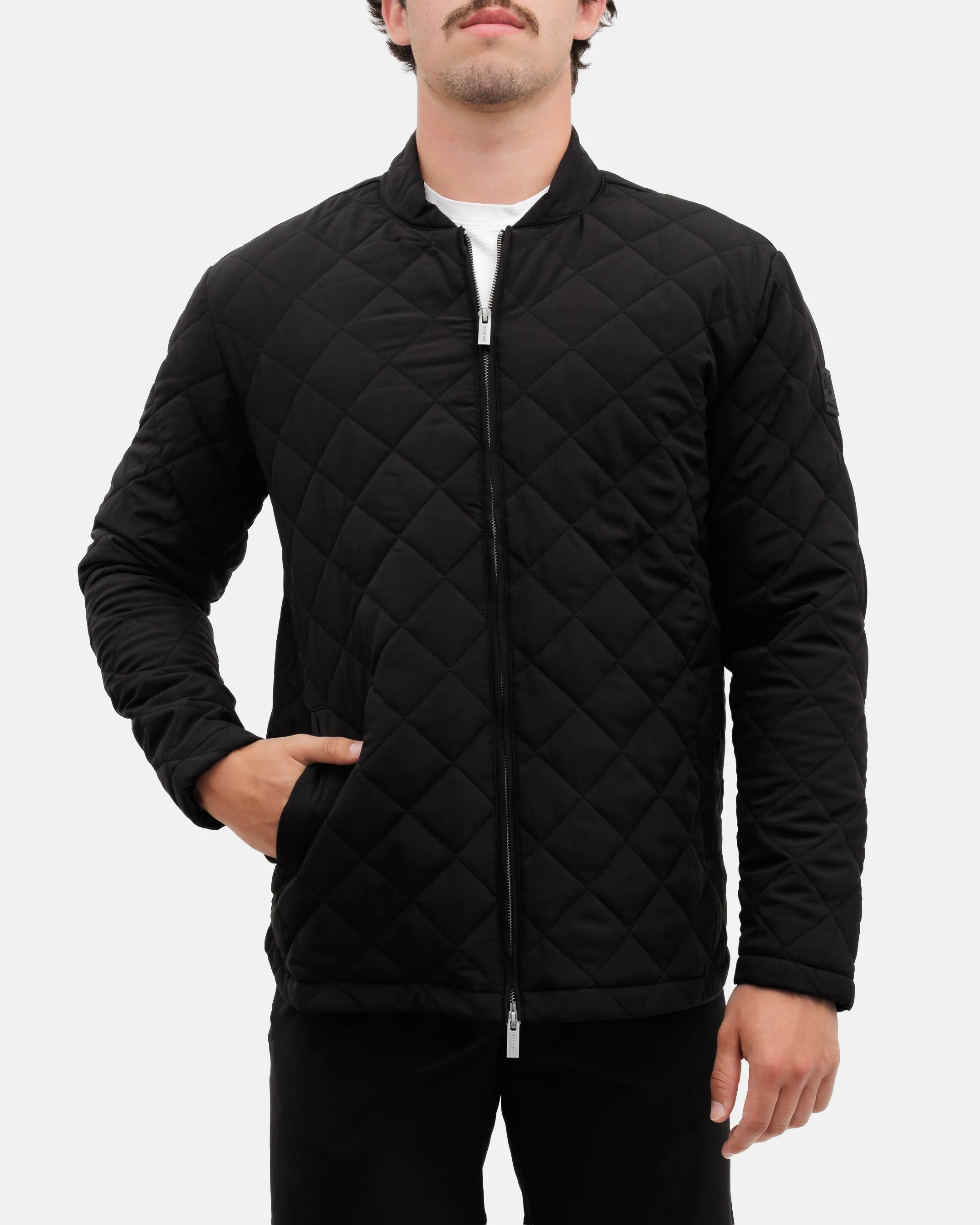 Crosscut Men's Quilted Bomber Jacket - Onyx - Image 4