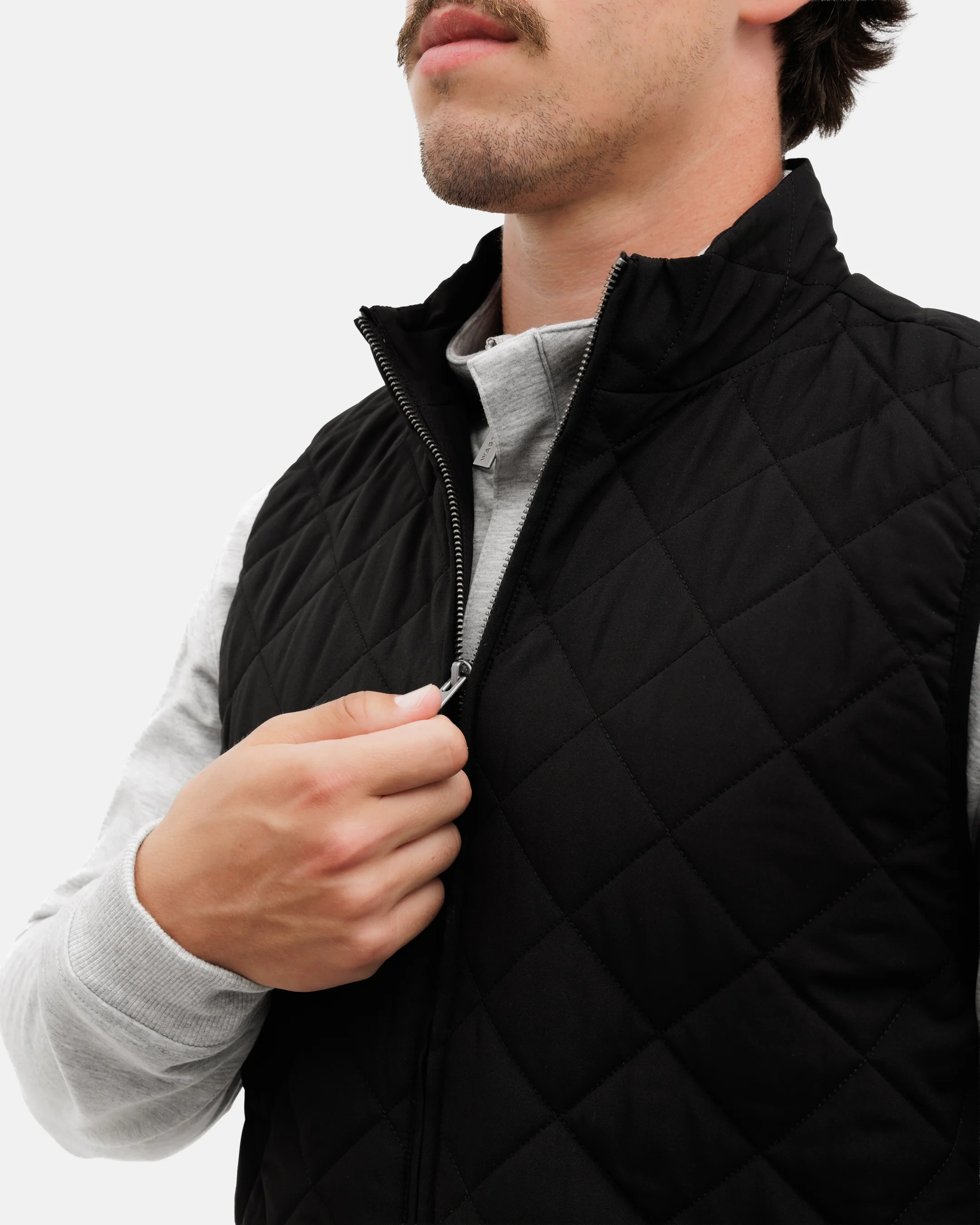 Crosscut Men's Quilted Vest - Onyx - Image 3