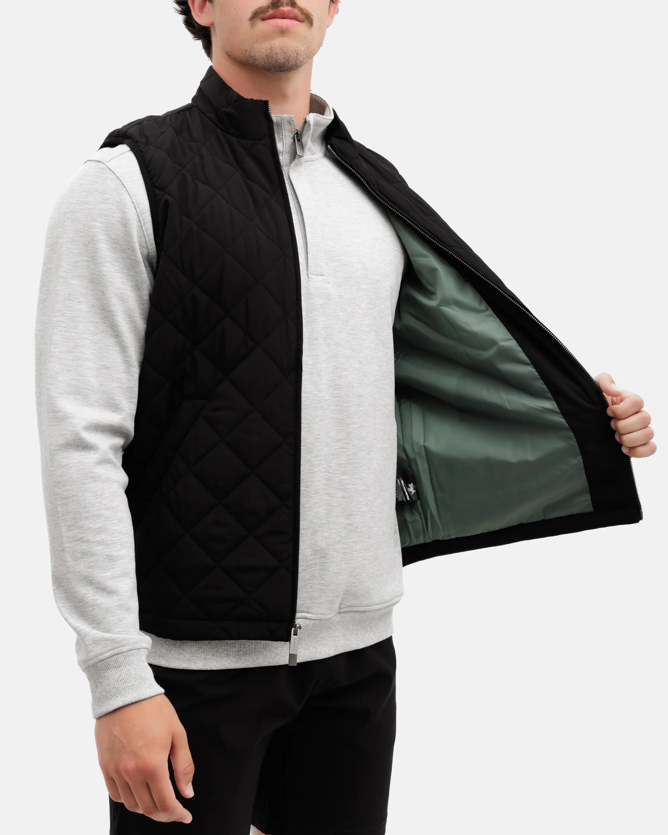 Crosscut Men's Quilted Vest - Onyx - Image 8