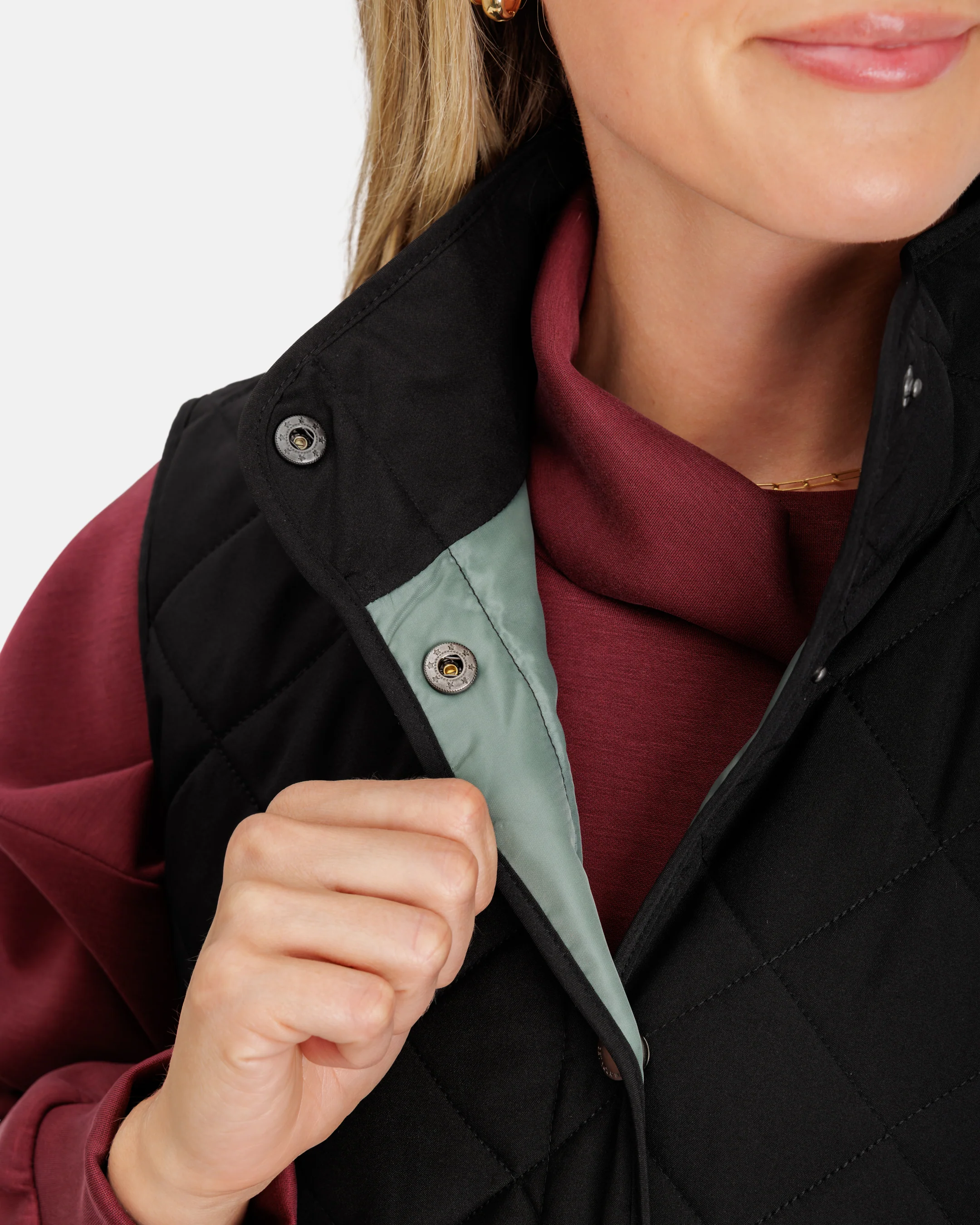 Crosscut Women's Quilted Vest - Onyx - Image 3