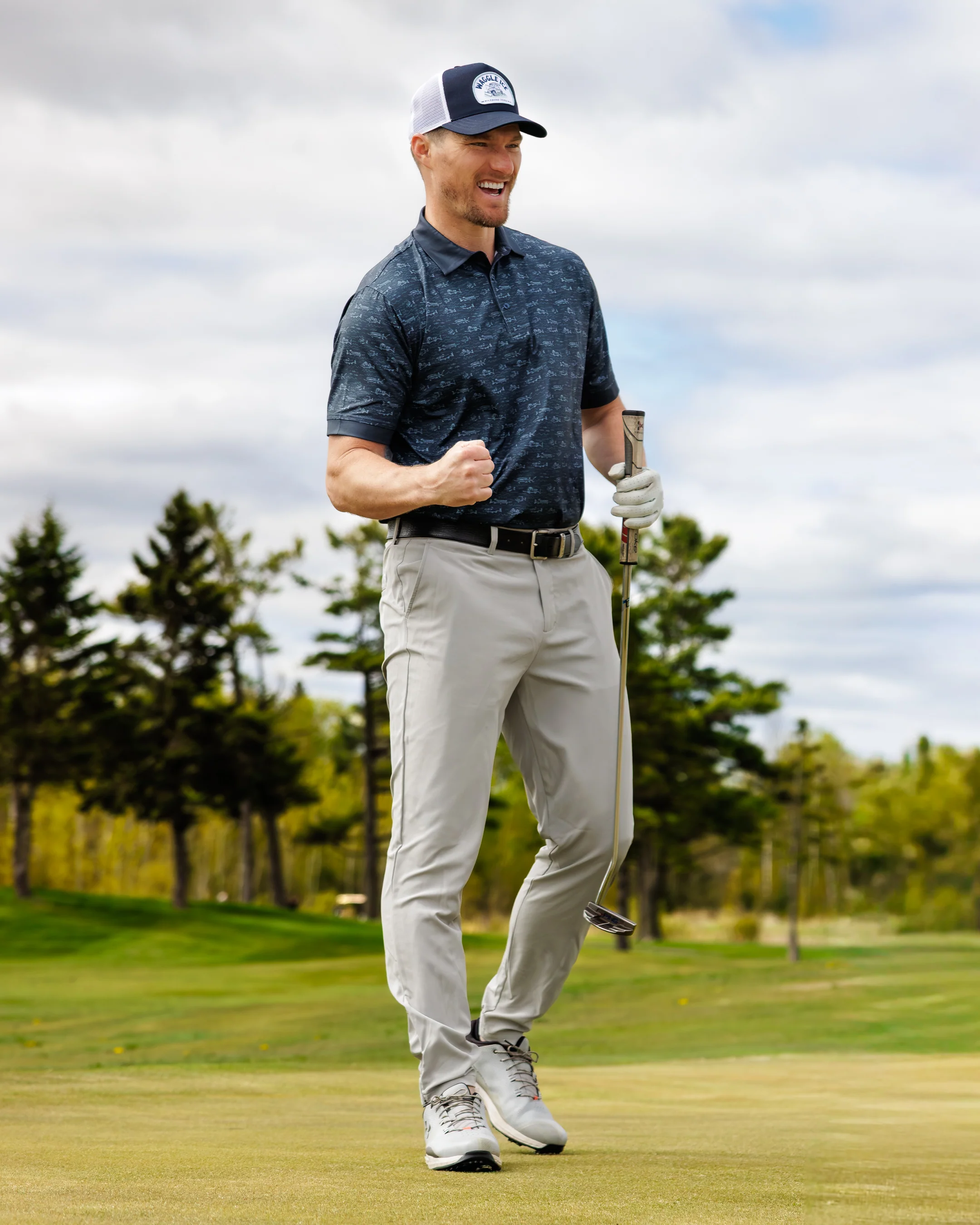Fish Finder Men's Polo - Image 2