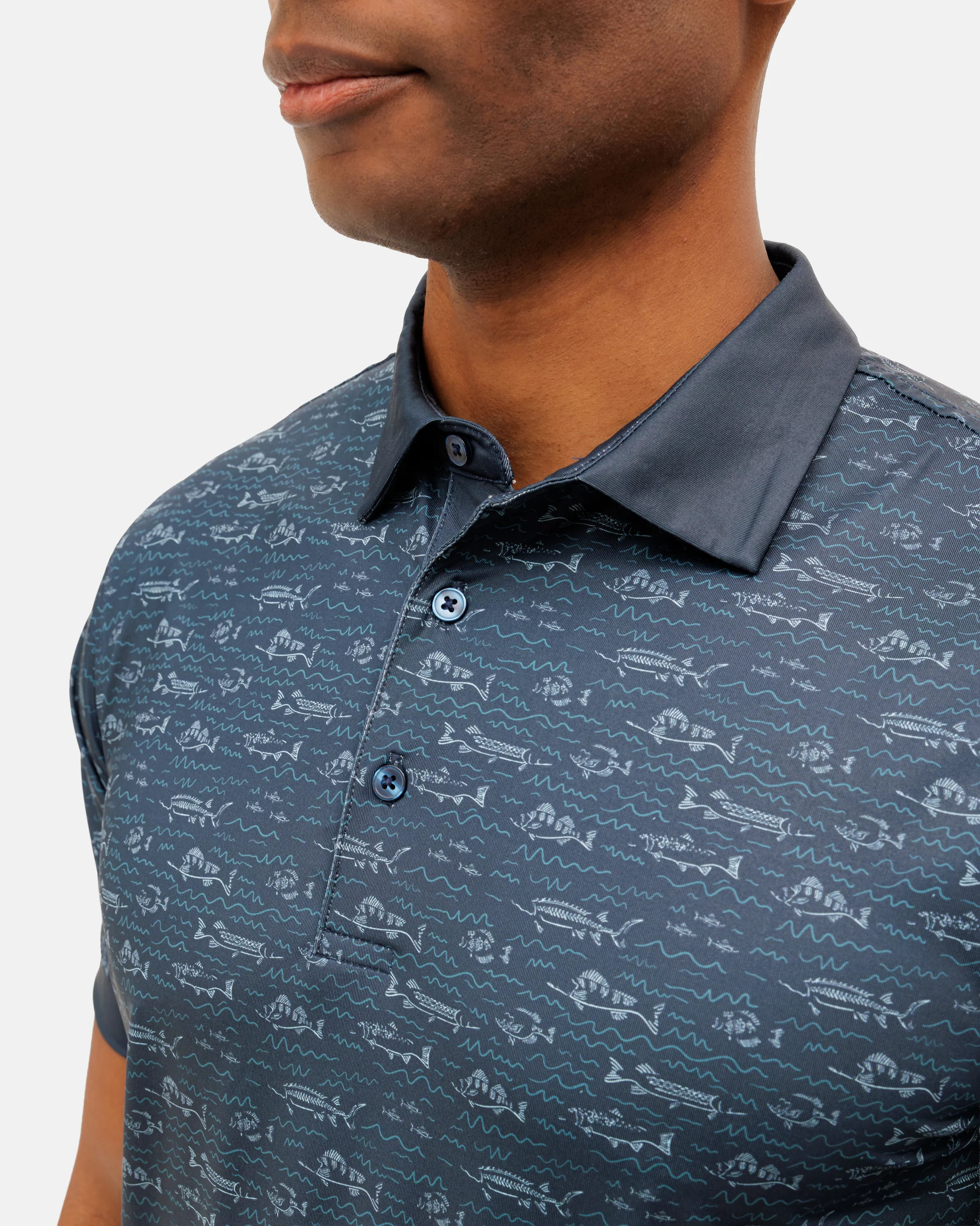 Fish Finder Men's Polo - Image 3