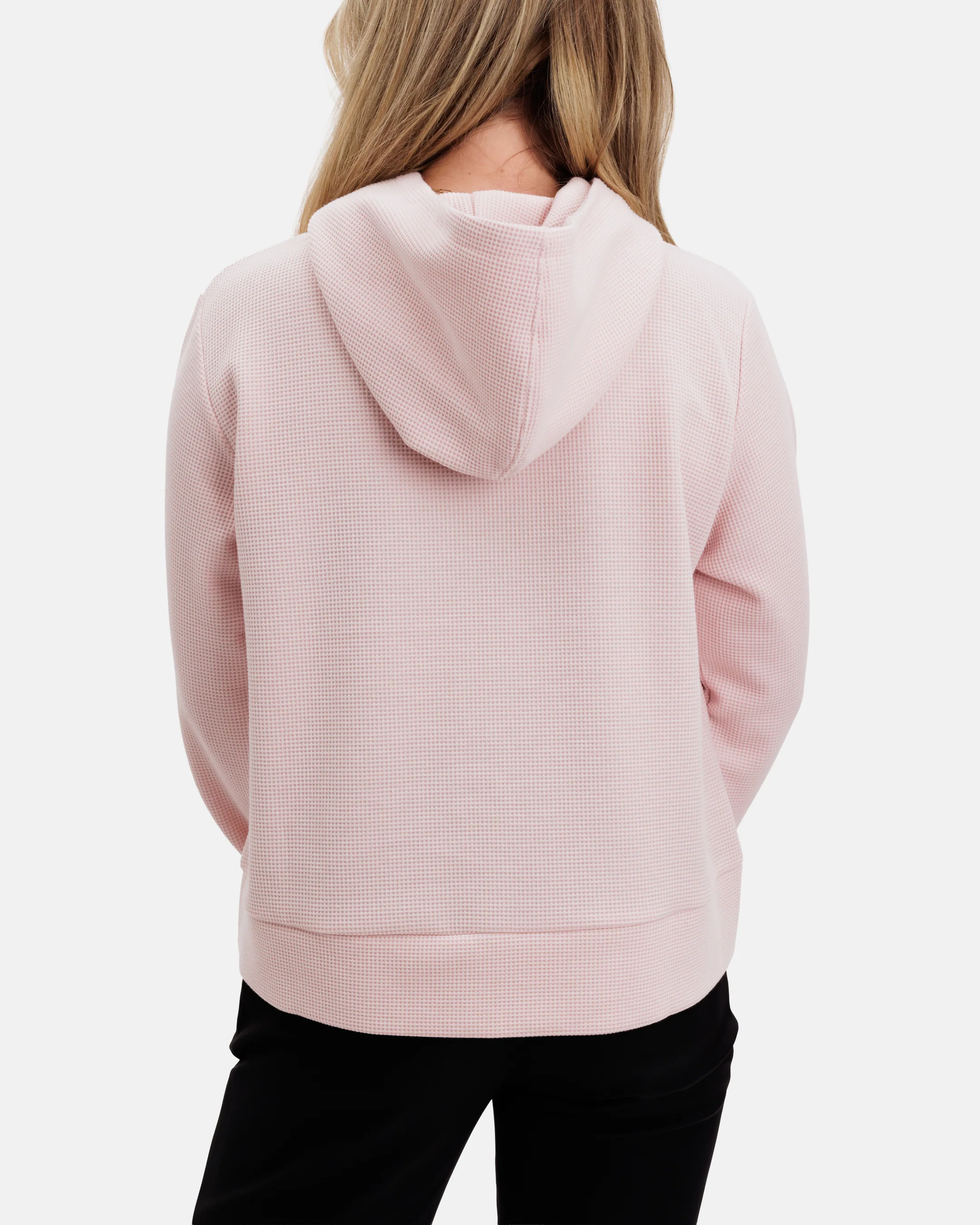 Lakeside Women's Waffle Knit Hoodie - Dusty Rose - Image 3