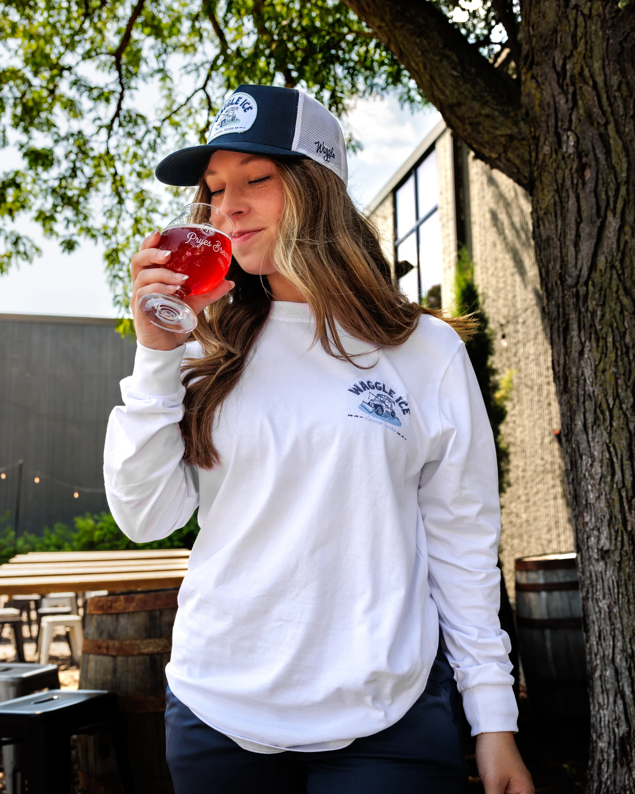 Waggle Ice Fishing Tours Long-Sleeve T-Shirt - Image 4
