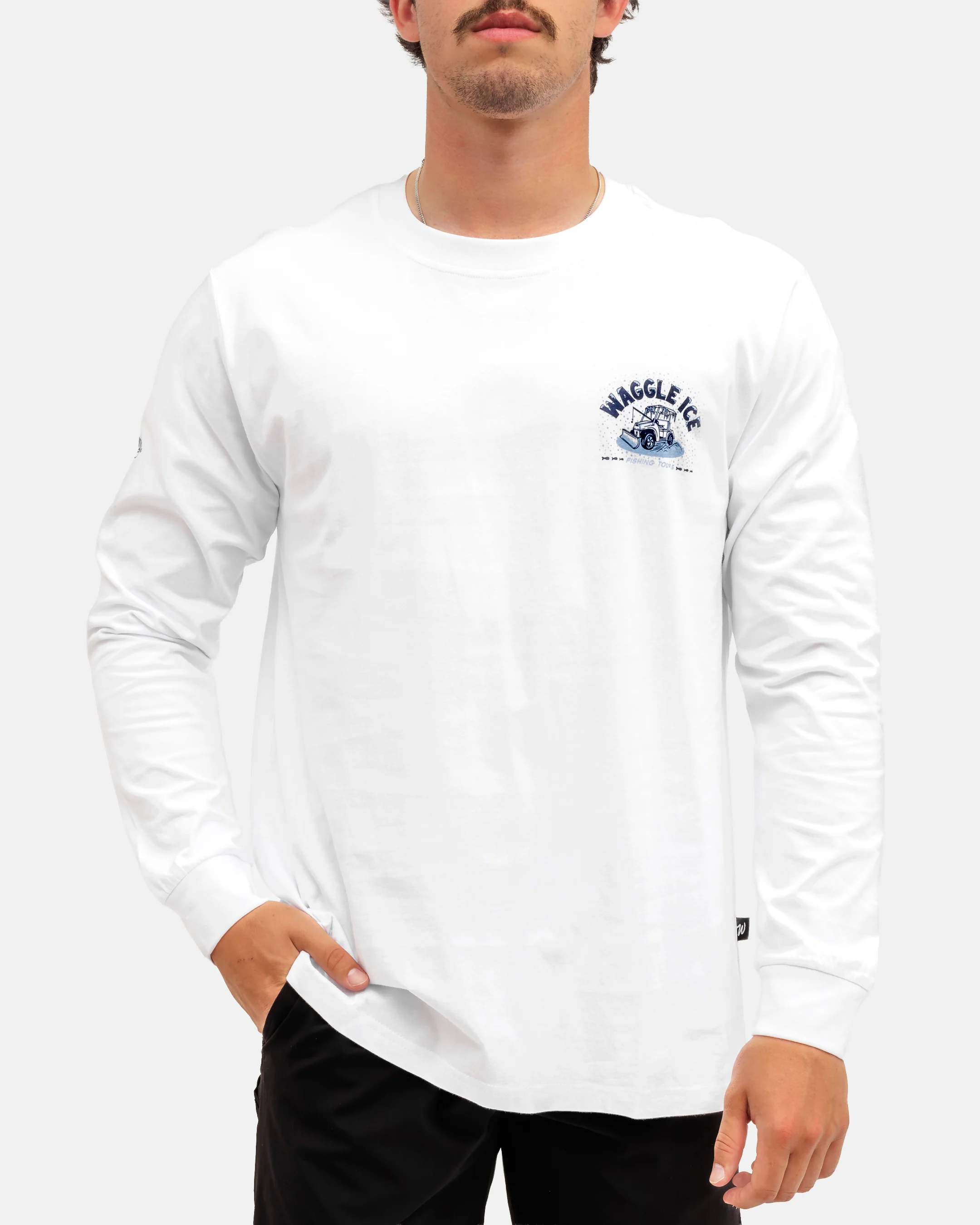 Waggle Ice Fishing Tours Long-Sleeve T-Shirt - Image 6