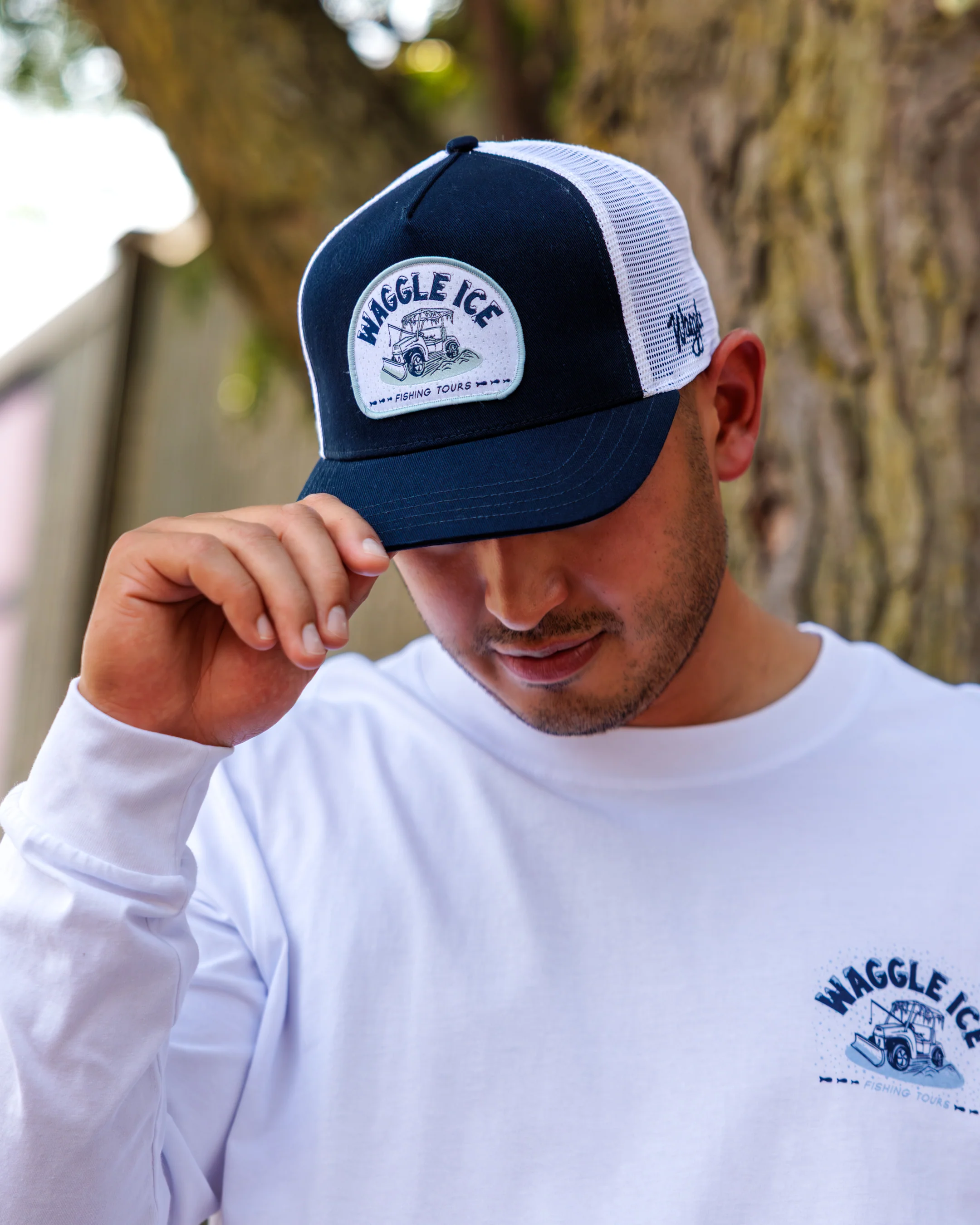 Waggle Ice Fishing Tours Trucker Hat - Image 2